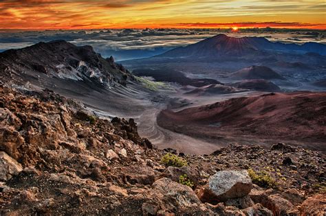 PsBattle: "Sunrise over Haleakala Crater Haleakala National Park Maui ...