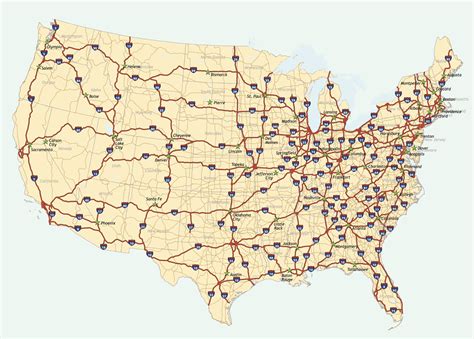 Interstate Highway Interstate Map Of Us - Zone Map