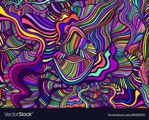 Juicy summer vivid abstract lines art maze pattern