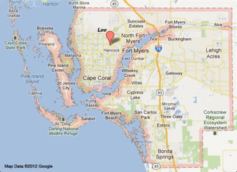 Lee County Florida map