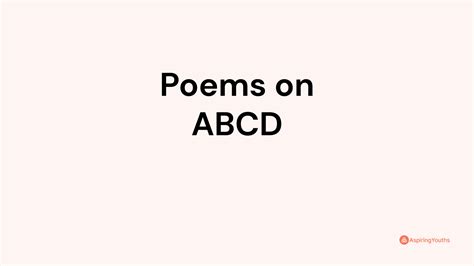 Poems on ABCD