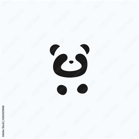 cute panda logo. panda icon Stock Vector | Adobe Stock