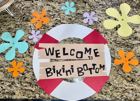 Welcome to Bikini Bottom Sign Spongebob Decor - Etsy