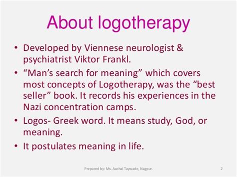 logo therapy techniques by V. Frankl