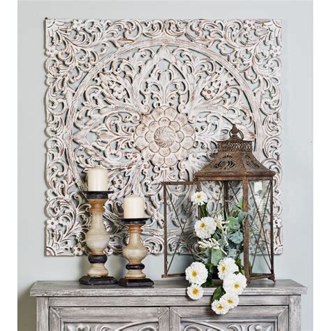 Bungalow Rose Traditional Carved Floral Medallion Wall Decor & Reviews ...