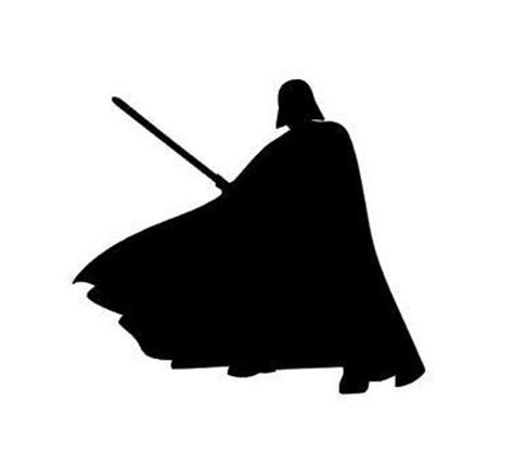 Star Wars Darth Vader Silhouette Vinyl Decal Black Red | Etsy