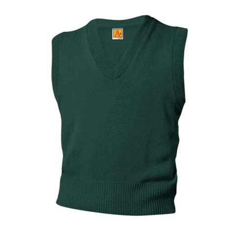 GREEN SWEATER VEST with St. Vincent Catholic School logo (BOYS AND ...