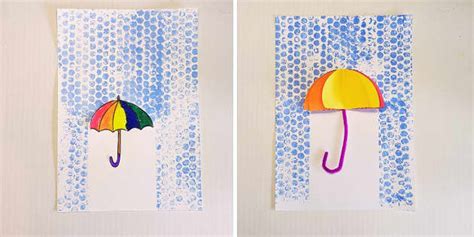 Bubble Wrap Rain Painting | Weather Crafts (Teacher-Made)