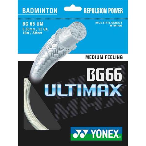 Yonex BG-66 Ultimax Badminton String - 10m Set