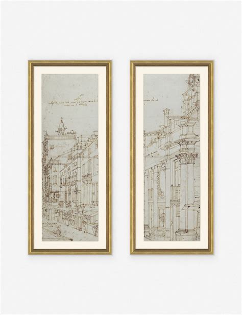 Canaletto Drawing Prints (Set of 2)