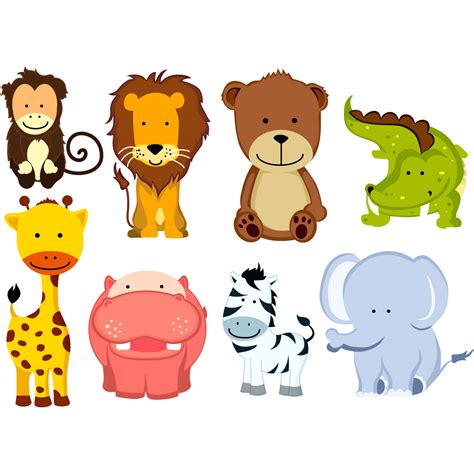 Sticker 8 animaux de la jungle – Stickers STICKERS ANIMAUX Animaux d ...