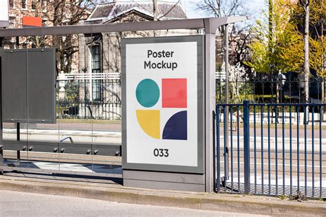 Bus Stop Poster City Light Free Mockup — Free Mockup World