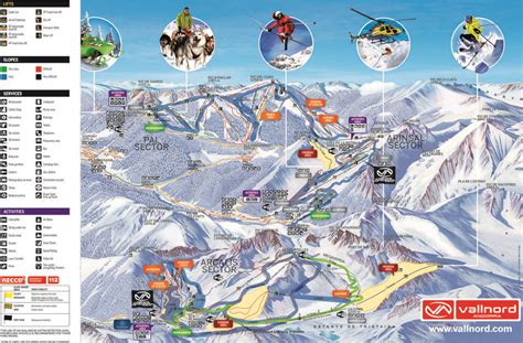 Vallnord Piste Map Ski Area, Andorra, Ski Resort, Skiing, Areas ...