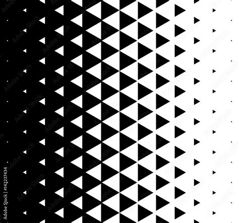 Halftone Triangular Pattern Vector. Abstract Monochrome Geometric ...