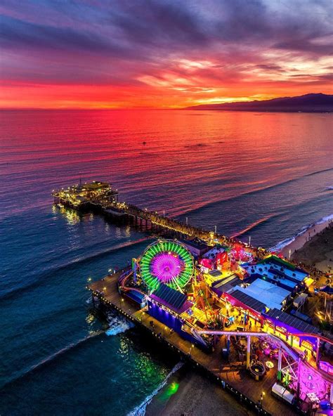 The beautiful Santa Monica Pier at sunset. : pics | California travel ...