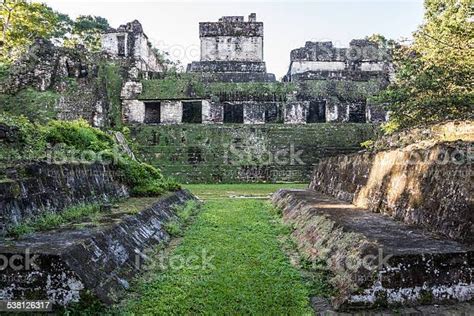 Mayan Ball Court At Tikal National Park Traveling Guatemala C Stock ...