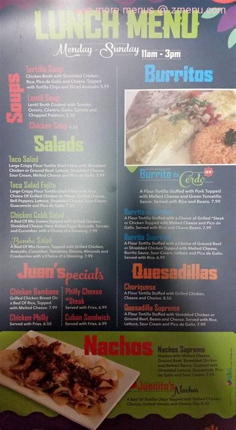 Online Menu of La Bamba Mexican Bar & Grill Restaurant, Acworth ...