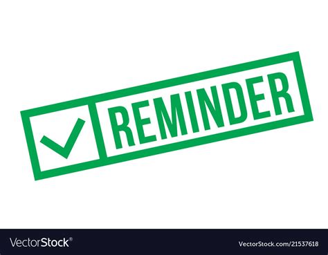 Reminder typographic stamp Royalty Free Vector Image