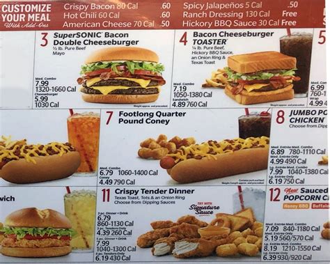 Sonic Drive-In | Menu | Prices – SLC menu