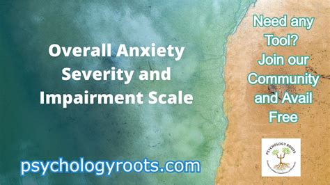 Overall Anxiety Severity And Impairment Scale - Psychology Roots