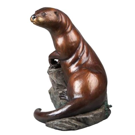 Bronze Otter Sculpture - Caswell Sculpture