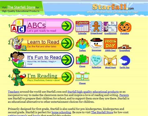 Starfall.com is AWESOME for teaching the alphabet and letter sounds ...