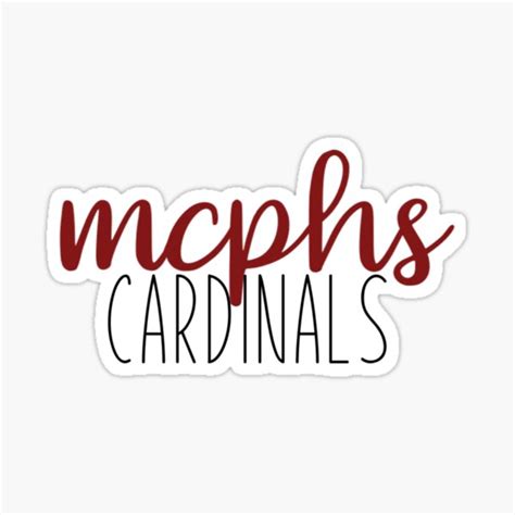 "mcphs - cardinals" Sticker for Sale by mimibounar | Redbubble