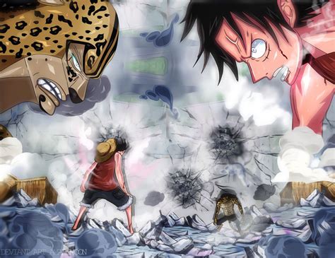 One Piece Luffy vs Rob Lucci Manga Enies Lobby Col by Amanomoon on ...