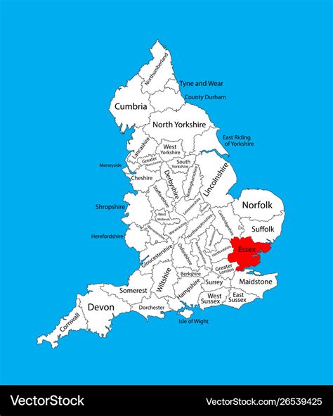 Map Of Essex England - Aggie Arielle