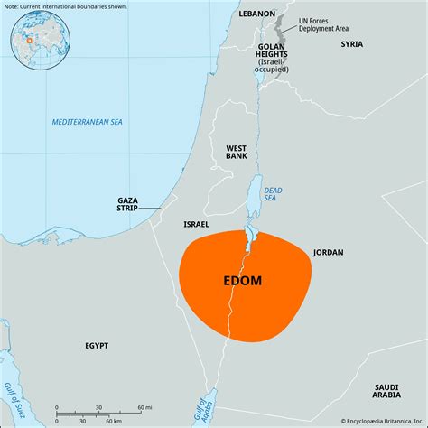 Land Of Edom Bible Map