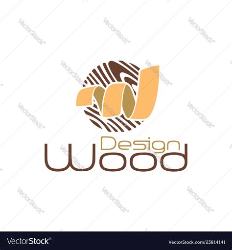 Wood-design-logo Royalty Free Vector Image - VectorStock