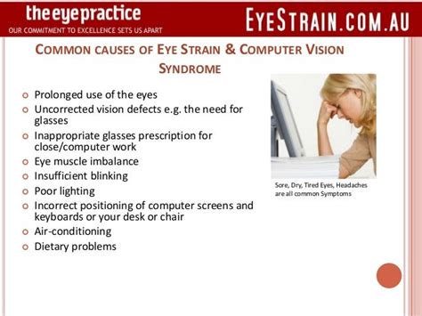 Causes, Symptoms and Treatment of Eye Strains & Computer Eye Strain