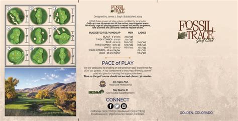 Fossil Trace Golf Club Scorecard | Denver Golf Course Scorecard