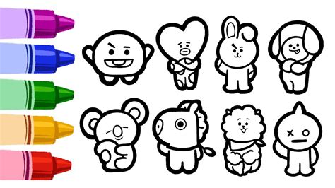 BT21 Cooky Coloring Page