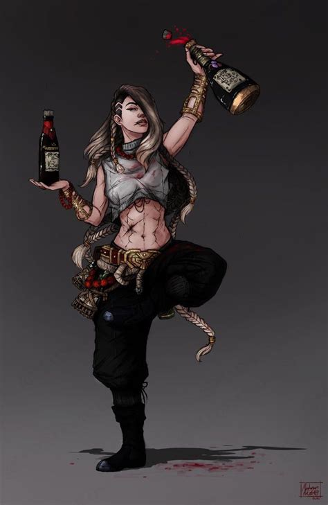 [OC] [Art] [Commission] Karai Amcathra - Drunken master Monk - DnD ...