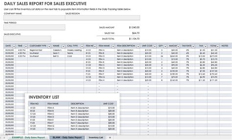 Sales Report Excel Template