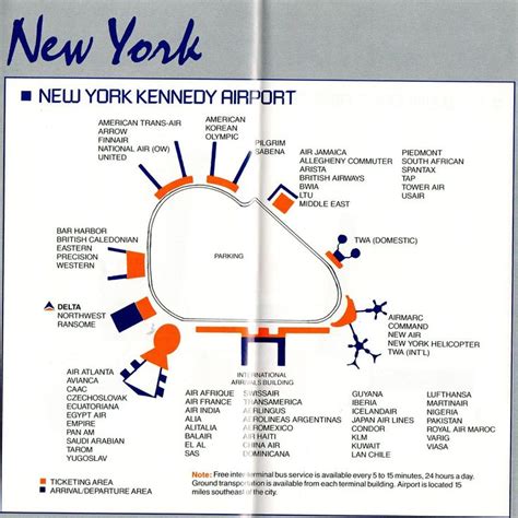 New York - JFK 1986 | Jfk, Airport map, Delta airlines