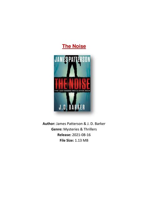 PPT - [PDF] Free Download The Noise By James Patterson & J. D. Barker ...