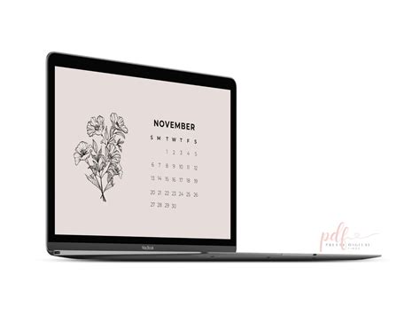 Minimalist Floral Desktop Wallpaper Calendar Desktop Wallpaper Floral ...