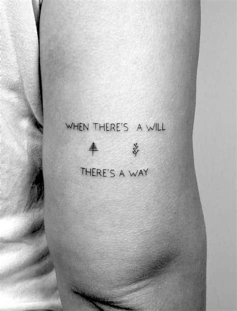 a woman with a tattoo on her stomach saying, when there's a will there ...