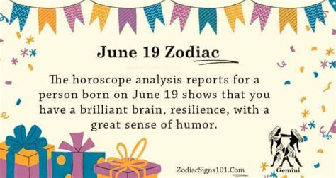 June 19 Zodiac is a Cusp Gemini and Cancer, Birthdays and Horoscope ...