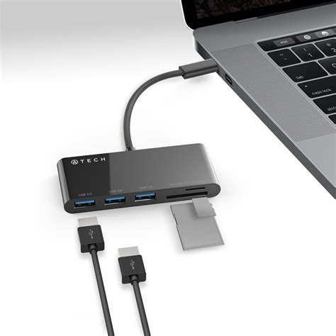 USB-C Hub // USB 3.0 + Micro SD/SD Card Slot - Atech Innovation - Touch ...