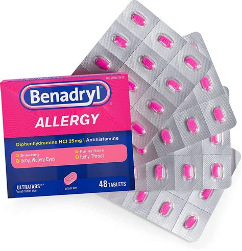 Benadryl Ultratabs Antihistamine Allergy Medicine - 48 ct ...