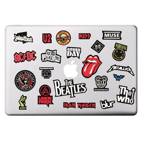 Rock Band Music Theme Laptop Sticker For Macbook Decal Pro Air Retina ...