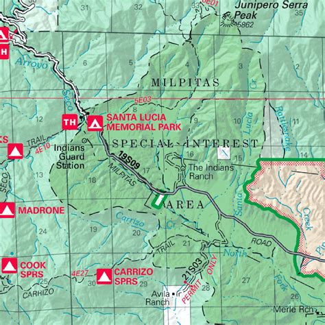 Los Padres National Forest Visitor Map (North) by US Forest Service R5 ...