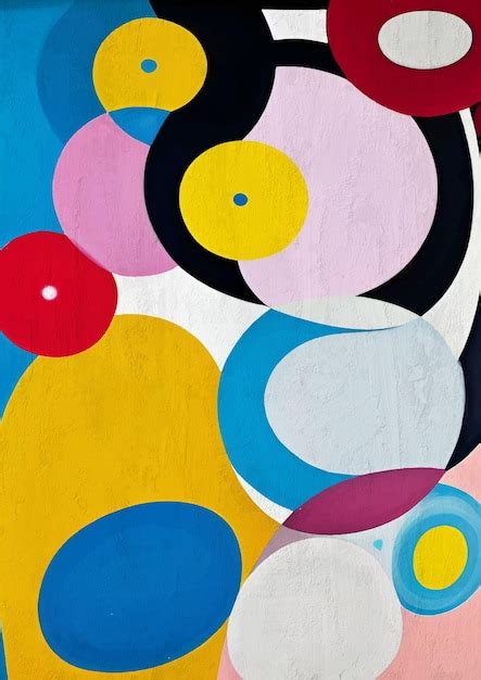 Premium Photo | A painting of a colorful circle with the word art on it