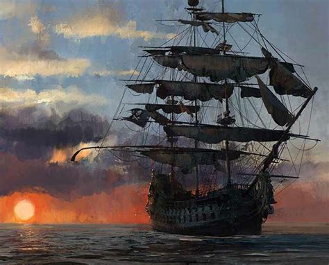 Famous Pirate Ship Painting