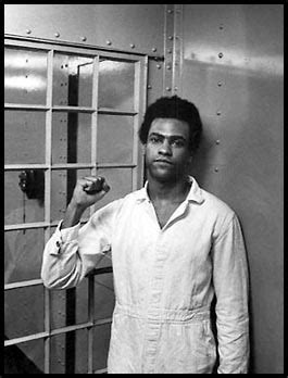 (Huey Newton in jail after being convicted of voluntary manslaughter)