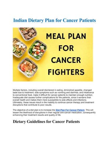 Indian Dietary Plan for Cancer Patients by Natashamohan1 - Issuu