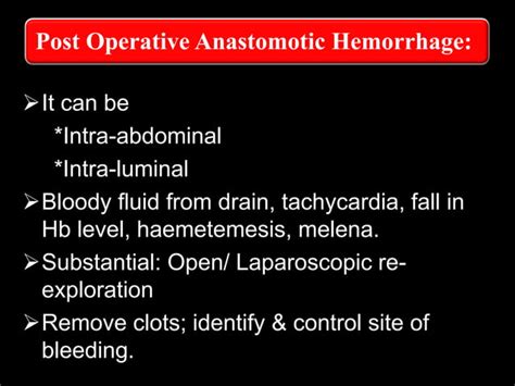 Surgical complications of Gastrectomy